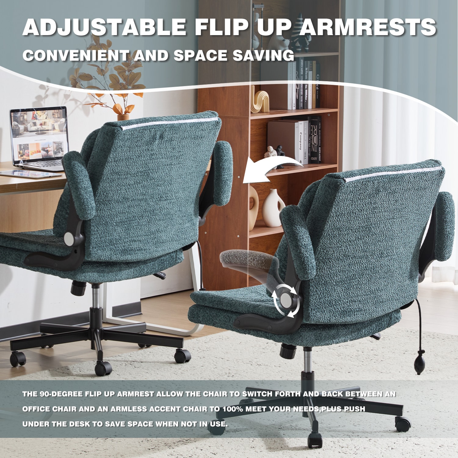 Ergonomic Office Chair With Airbag Lumbar Support And Flip Armrests_voghion.com